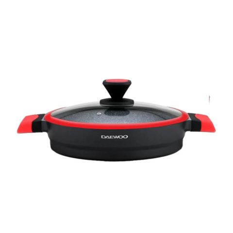 Daewoo 28 cm Shallow Granite Casserole with Lid