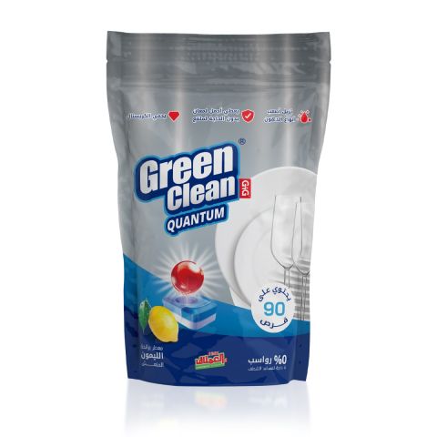 Al Emlaq Green Clean Dishwasher Tablets - 90 pcs with Lemon