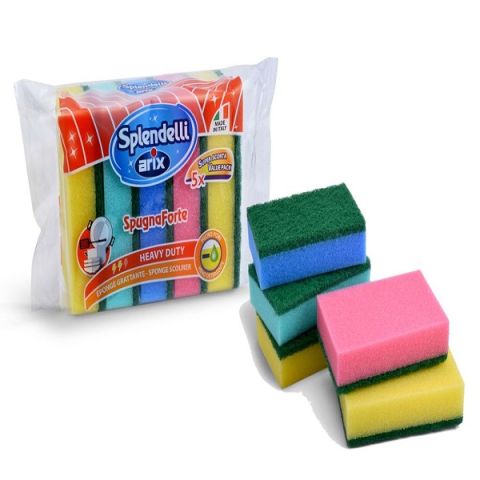 Arix Synthetic Sponge Scourer Colored 5 Pcs (L)