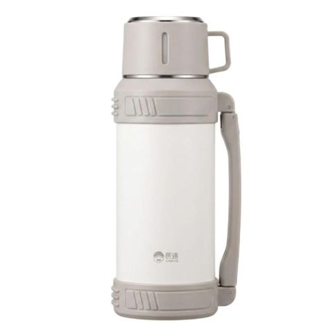 D.Kadi KD9110 Vacuum Bottle 2000ML with Carry Strap - White