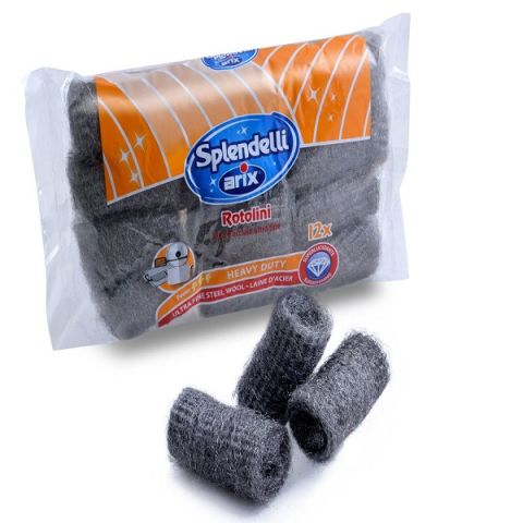 Arix Steel Wool Rolls 12 Pcs