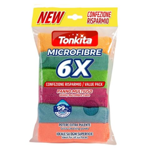 Tonkita Microfibre Cloth 30 x 30 cm - 6 Pcs 