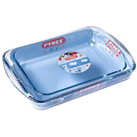 Pyrex Classic Rectangular Roasters Set of 2 PCS ( 2.6+3.7 Lt.)
