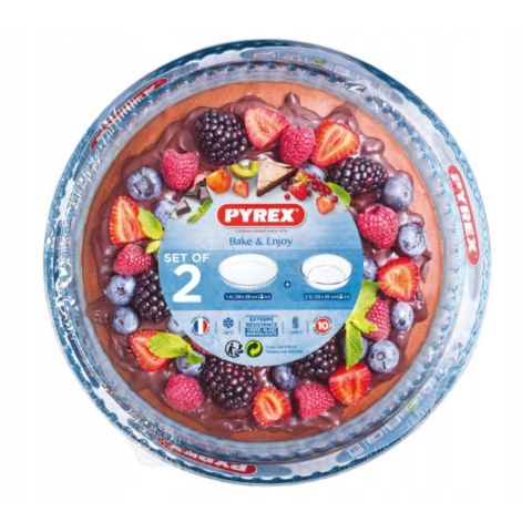 Pyrex Round Dishes Set of 2 PCS (2.1 L+ 1.4 Ltr)