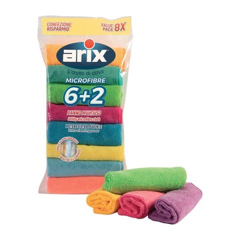 Arix Multi-Use Microfibre 8pc Pack 30 x 30 cm