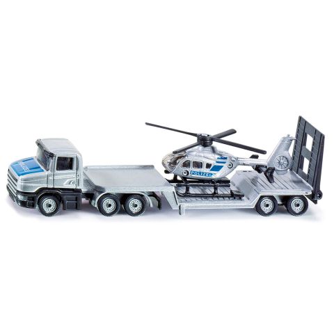 SIKU DIE CAST LOW LOADER WITH HELICOPTER 