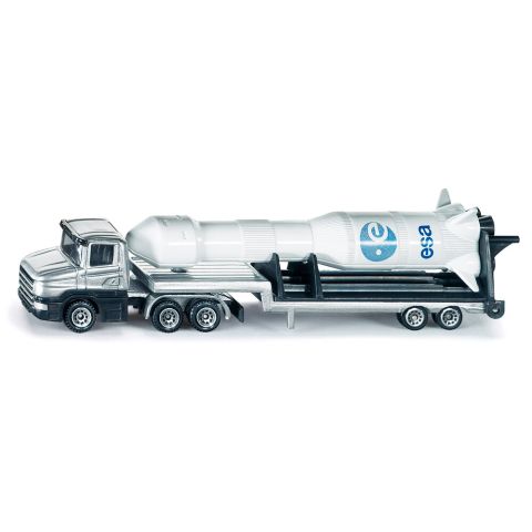 SIKU DIE CAST LOW LOADER WITH ROCKET 