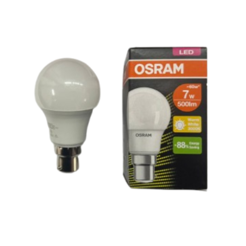 AC452790055 OSRAM LED ECO CLASSIC A 7W B22 WARM WHITE (3000K) 5- PACK PROMO