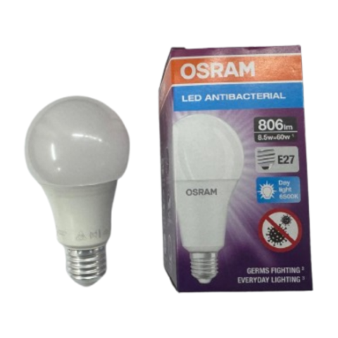 AC310790555 OSRAM LED STAR A60 8.5W E27 DAYLIGHT FROSTED ANTI-BACTERIAL (6500K) 3- PACK PROMO