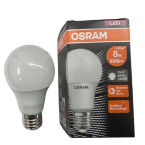 AC587020255 OSRAM LED VALUE A60 8W E27 COOL WHITE FROSTED (4000K 5- PACK PROMO
