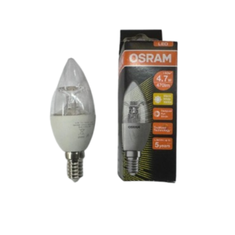 AC587210055 OSRAM LED VALUE B40 4.7W E14 WARM WHITE CLEAR (3000K) 3- PACK PROMO