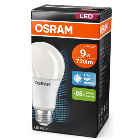 OSRAM LECO CLA 9W/865 230V E27 PROMO 4 PC