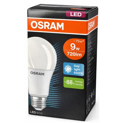 OSRAM LECO CLA 9W/865 230V E27 PROMO 6 PC