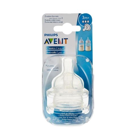 Philips Avent Classic+ Teat 3 Hole X 2