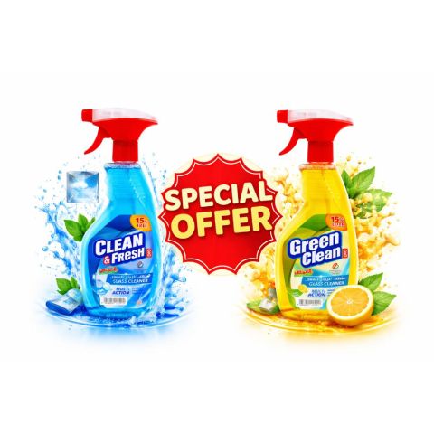 AL Emlaq Green Clean Glass Cleaner - 2 x 600 ml 