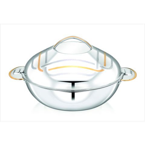 BOHARA AL REEM GOLD SQUARE HOTPOT STAINLESS STEEL 18/10 