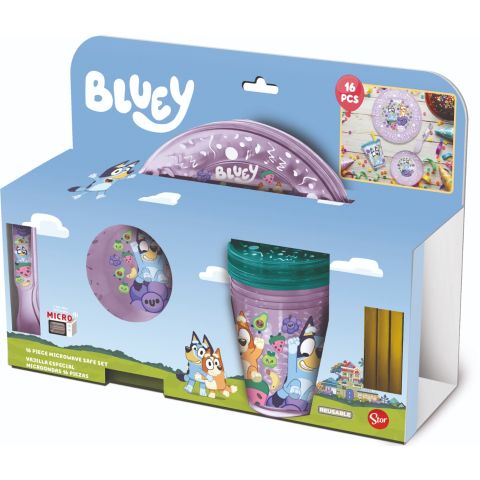 STOR Bluey Party Set 16 PCS Plates Bowl Tumblers Spoons