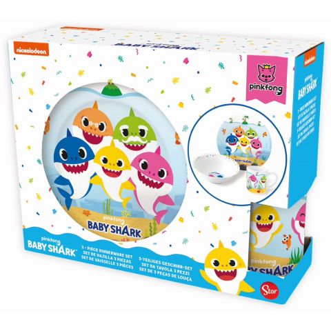 STOR BABY SHARK CERAMIC 3 PCS SNACK SET