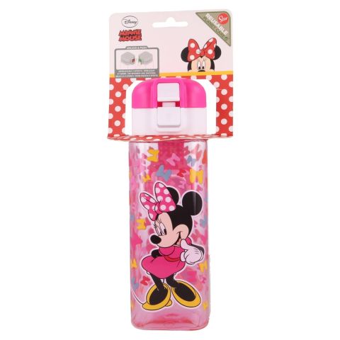 Stor Safety Lock Square Bottle Minnie So Edgy Bows 550 ml