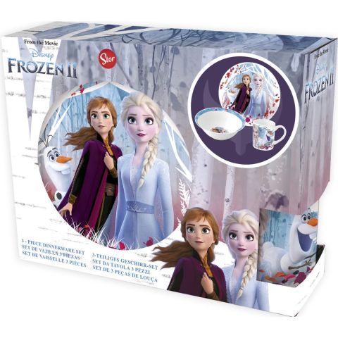 STOR FROZEN CERAMIC 3 PCS SNACK SET