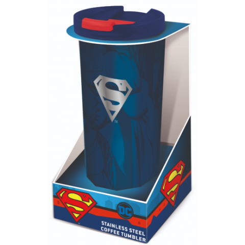 ستور - كوب مشروبات معزول من الستانلس ستيل بتصميم سوبر مان 425 مل