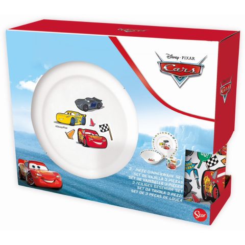 STOR CARS CERAMIC 3 PCS SNACK SET