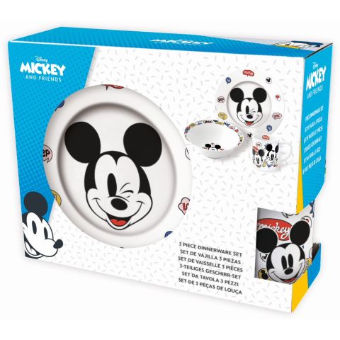 STOR MICKEY CERAMIC 3 PCS SNACK SET