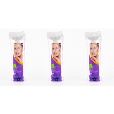 Beauty Care Cotton Round Makeup Pads 3 x 70 Pieces