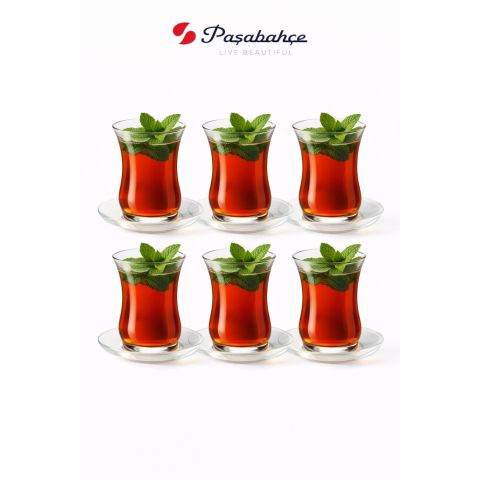 PASABAHCE TEA SET USKUDAR 12 PCS SET 90 ML
