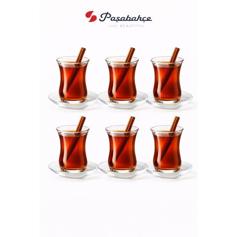 PASABAHCE TEA SET HEYBELI 12 PCS SET 170 ML