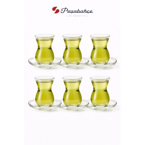 PASABAHCE TEA SET ETNIK 12 PCS SET 140 ML