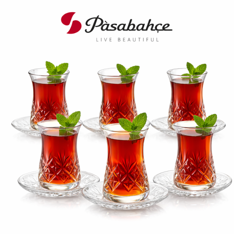 PASABAHCE TEA SET TIMELESS 12 PCS SET 160 ML