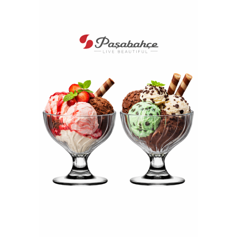 باشا بهجة طقم كاسات مثلجات 250 مل 2 قطع