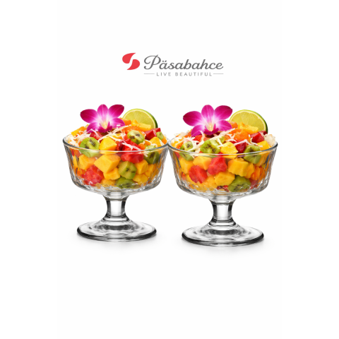 PASABAHCE LEAFY ICE CREAM CUP 260 ML 2 PCS SET