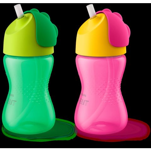 Philips Avent BENDY Straw Cup with Flip Top 300 ml for Boys / Girl X 1 PCS