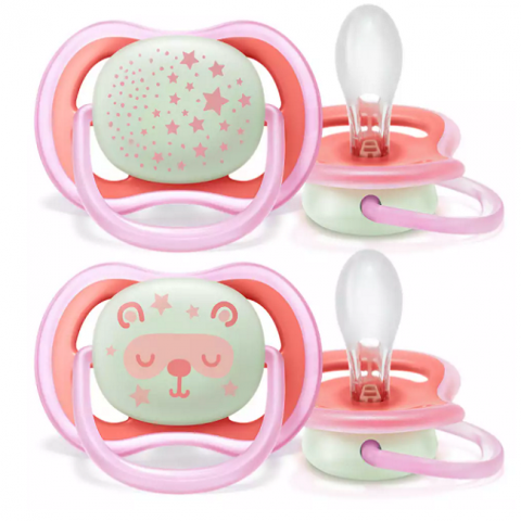 Philips AVENT ultra-air night soother 0–6-month girl