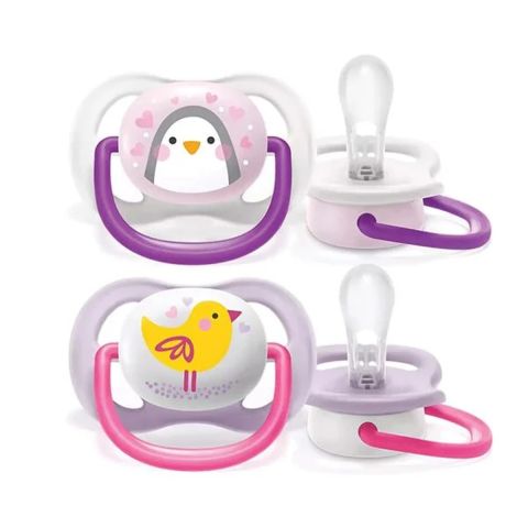 Philips Avent Ultra Air Free Pacifier With Animal Shapes 0-6 Months For Girls - 2 PCS