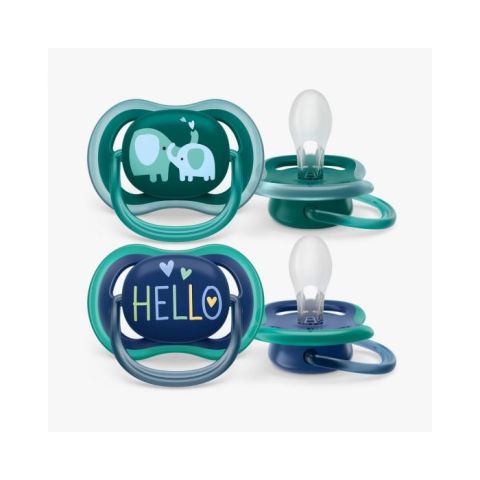 PHILIPS AVENT ULTRA AIR PACIFIER 18M+ BOY DECO X2