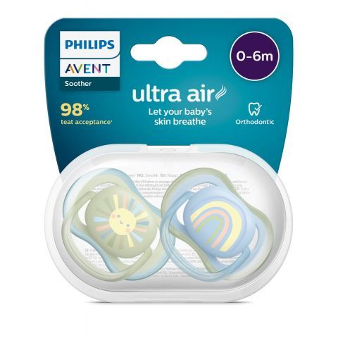PHILIPS AVENT ULTRA AIR PACIFIER 0-6M BOY X2