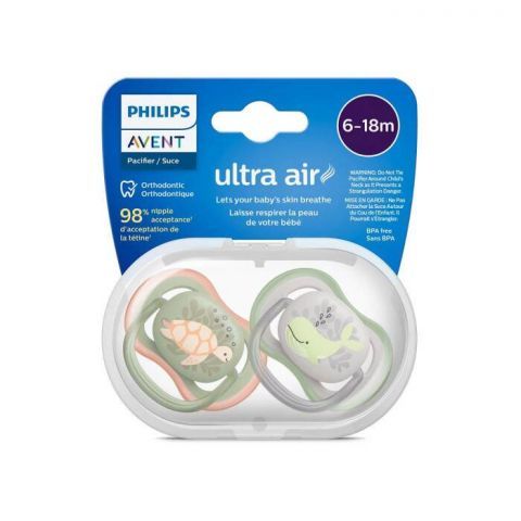 Philips Avent Ultra Air Pacifier 6–18M Boy X2