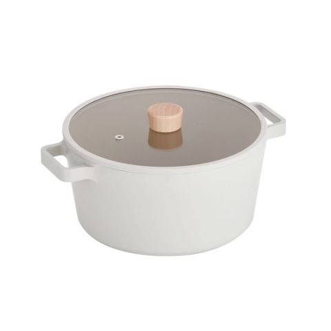 NEOFLAM FIKA CAST ALUMINUM CASSEROLE 26CM WITH GLASS LID