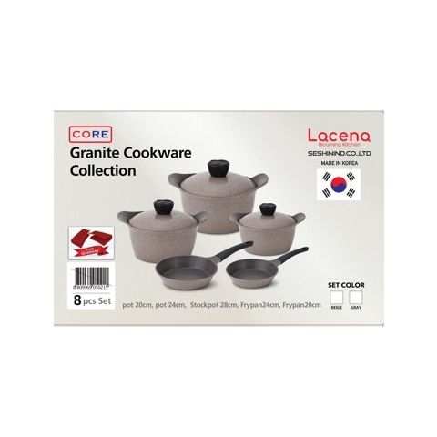 Core Granite Cookware Collection 8 Pcs Set 