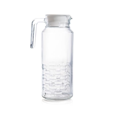 LUMINARC CHEQS FRIDGE JUG WITH LID 1300 ML