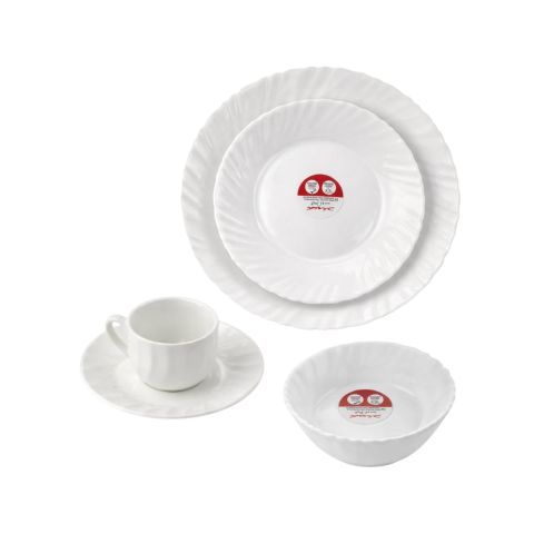 LA OPALA CLASSIQUE 20 PCS DINNER SET PLAIN WHITE