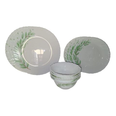 LA OPALA CLASSIQUE 12 PCS DINNER SET OLIVE TRAILS
