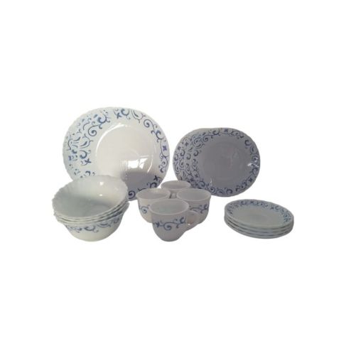 LA OPALA CLASSIQUE 20 PCS DINNER SET SWIRLS BLUE