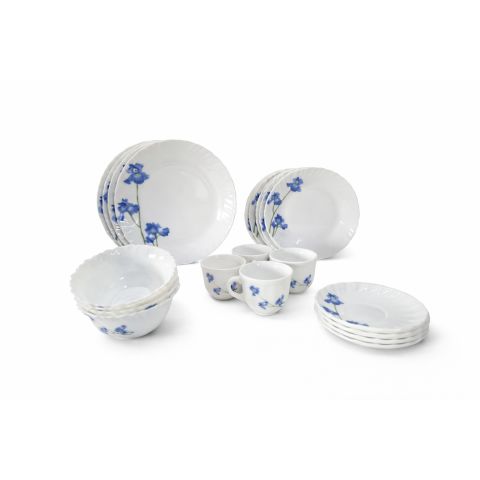 LA OPALA CLASSIQUE 20 PCS DINNER SET BLUE ORCHIDS