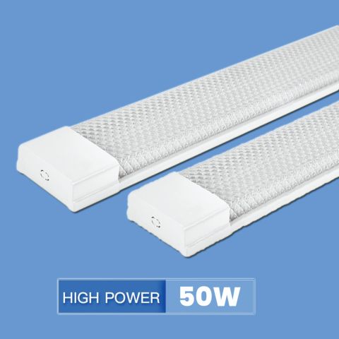 LED Batten Light Fixture 4 Feet Indoor Linear Tube with Crystal PS Cover
