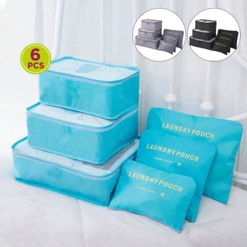 Travel Bags Set 6 Pcs by Laundry Pouch