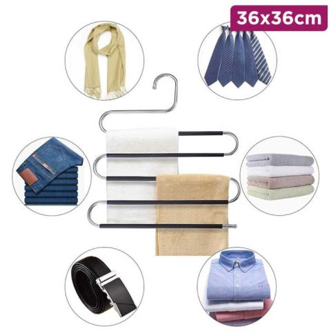 Anti-Slip S-Shaped Pants Hanger